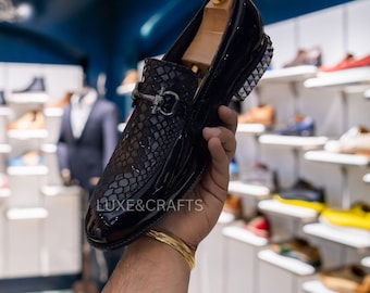 Men's Handmade Bespoke Italian Black Patent Black Spike Studded Gold Chain Buckle Genuine Leather Moccasin Loafers, Black Patent Loafers Men - Etsy Men's Handmade Bespoke Italian Black Patent Black Spike Studded Gold Chain Buckle Genuine Leather Moccasin Loafers, Black Patent Loafers Men - Etsy