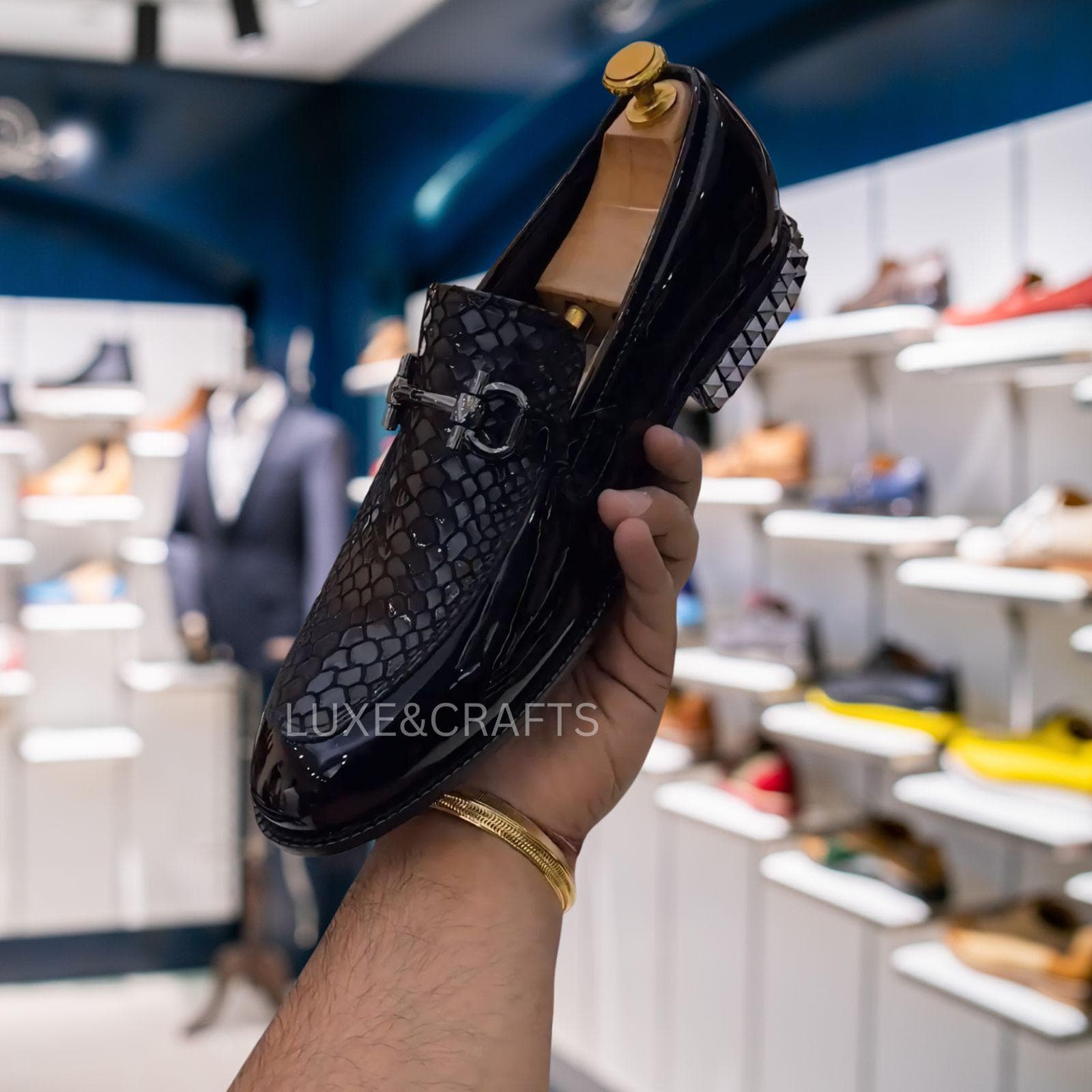 Gold Studded Loafers