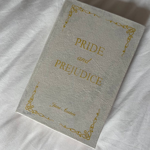 Vintage-looking handmade hardcover of Pride and Prejudice by Jane Austen