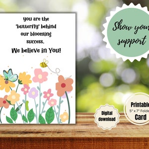 Blank card, Encouragement Greeting Card, flowers card, Digital card, instant download PDF 5x7 inch card