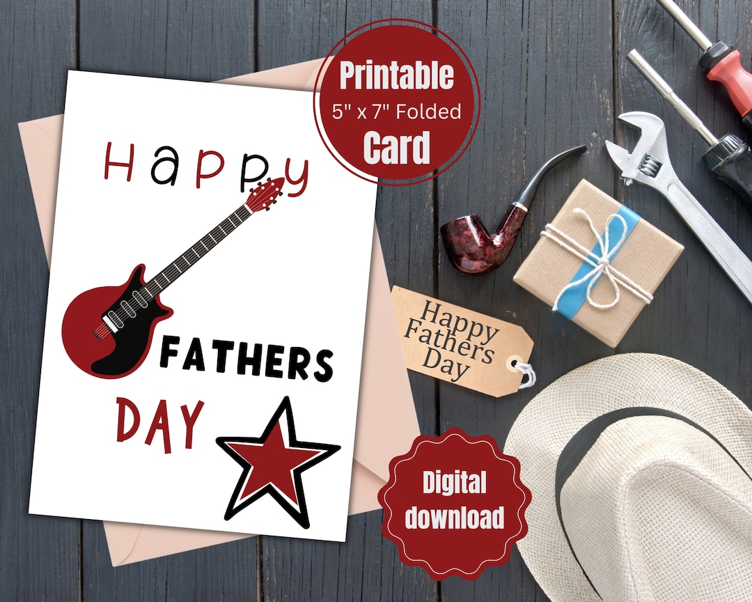 Happy Father's Day Printable Card / Instant Download PDF / Father's Day ...
