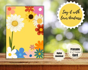 Printable Card, Blank Summertime Greeting Card, All Occassions Card ...