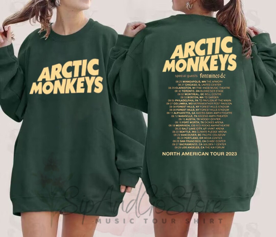 Arctic Monkey 2023 North America Tour Dates Sweatshirt, Arctic Music Lyrics Shirt, Music Concert Tee, Arctic Monkey Merch, Gift For Fan