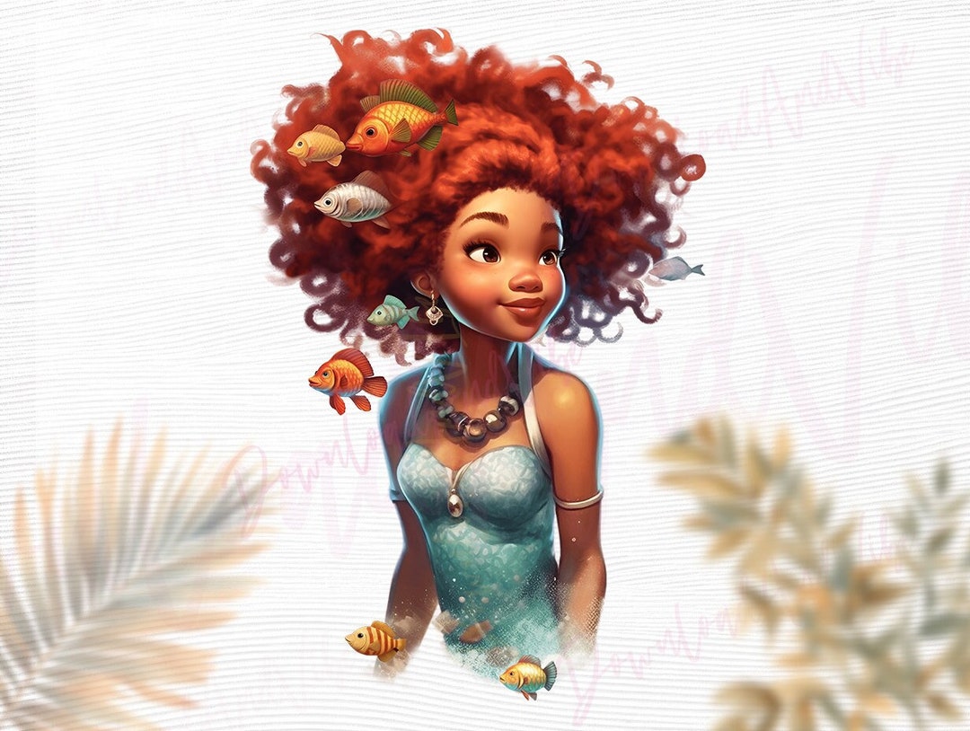 Little Girl Ariel Png for Tshirts Tumblers and Mugs Png Etsy