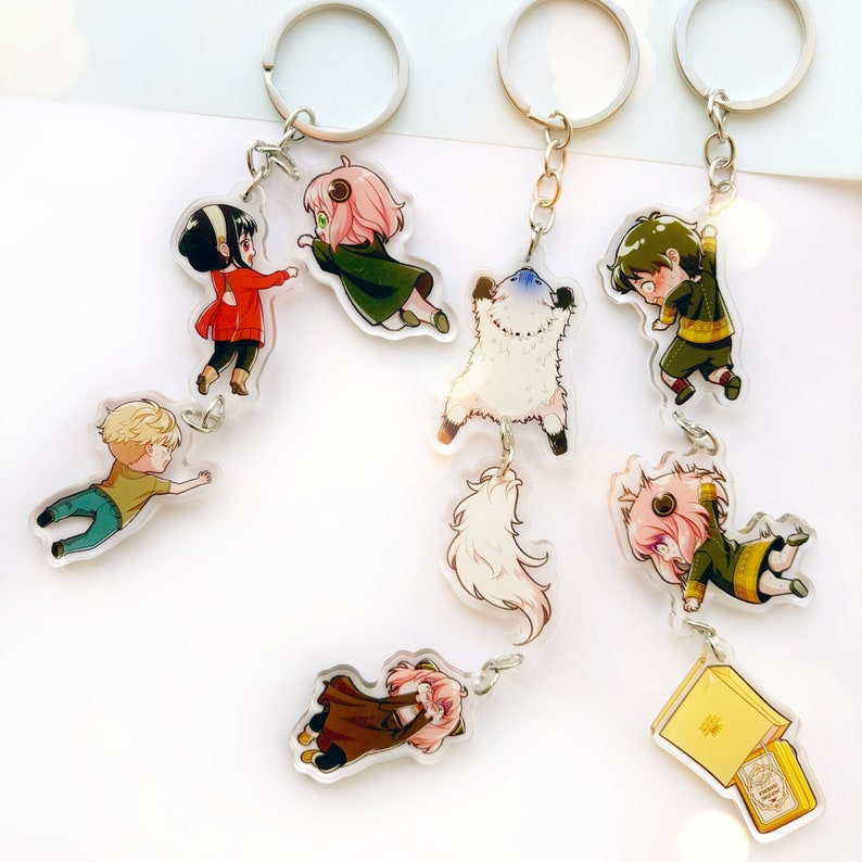 Spy X Family Connected Keychains | 3-in-1! | Cute Chibi Anime Serial ...