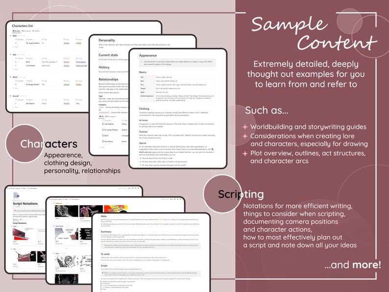 Ultimate Story Planner Notion Template, Planner for Webtoons, Comics ...