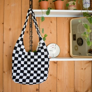Checkered hotsell tote bag