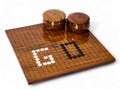 Handmade Rosewood Go Game, Classic 2-Player Strategy Board, Reversible Natural Board with Rocks, Chinese Go Ban Set, go  personalized gift product logo