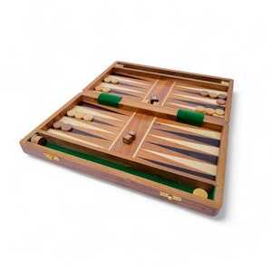 Juego de backgammon personalizado, juego de backgammon hecho a mano, juego de backgammon de madera, juego de backgammon personalizado, juego único, regalo familiar, regalo del 4 de julio