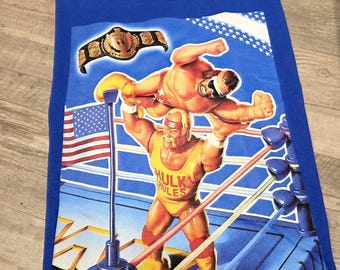 Hulk Hogan & Randy Savage Hasbro Figure T-Shirt - Premium Heavy Cotton Wrestling Tee - Series 1 Retro Style - Vintage WWF Fan Gift Shirt