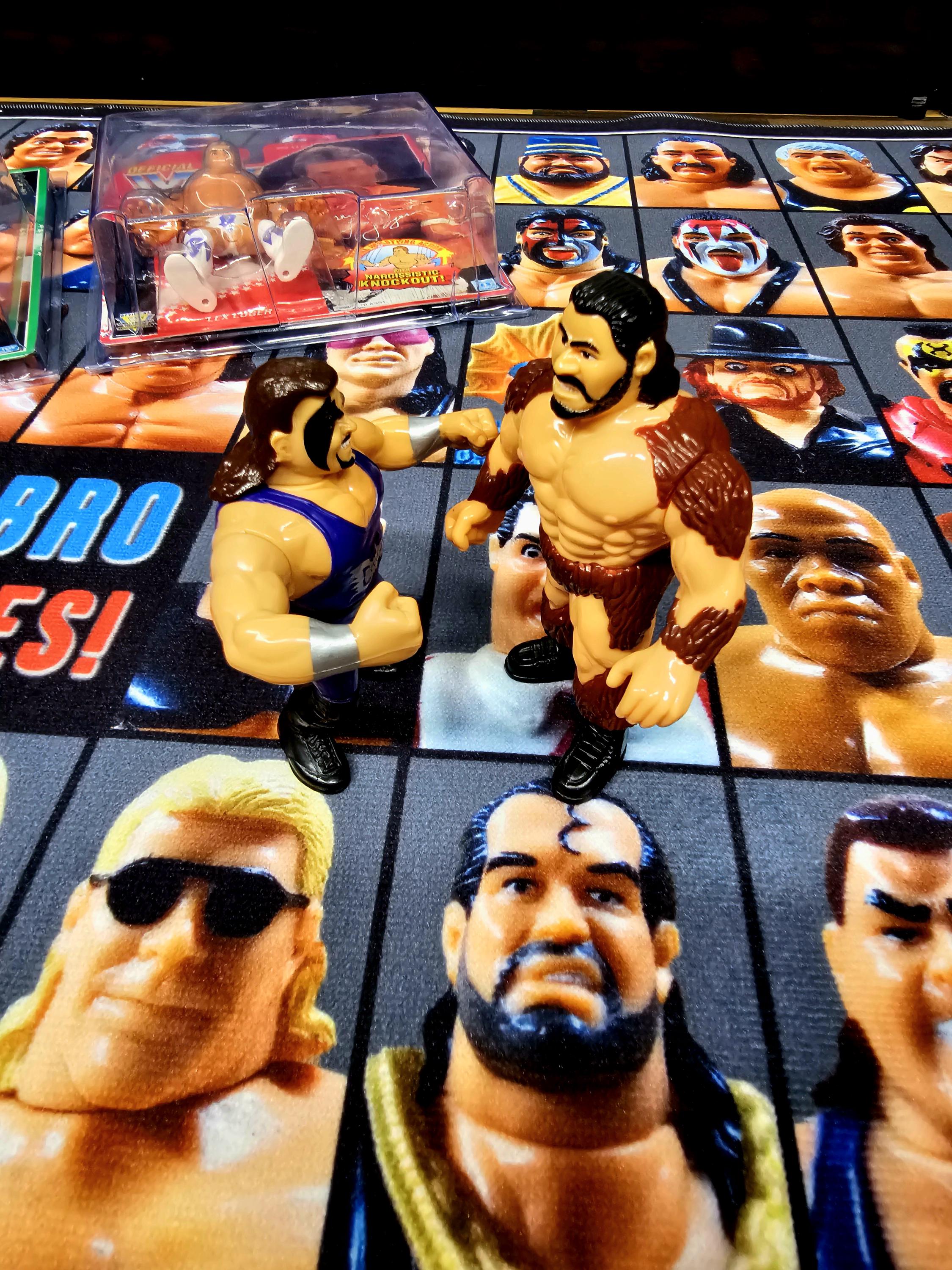 Complete 102 WWF Hasbro Figures Rug - All Series 1-11 + Mailaways