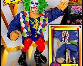 Doink the Clown Custom Entrance Jacket for WWF Hasbro & Retro Figures - Handmade Cloth Accessory - Limited Edition - Professional Soft Goods