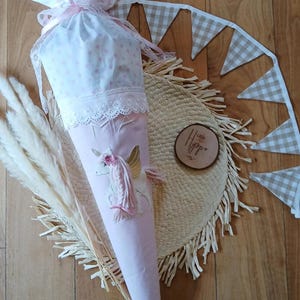 Cornet d'école licorne, cornet de bonbons, cornet de frères et sœurs, cornet d'école fille, cornet de maternelle