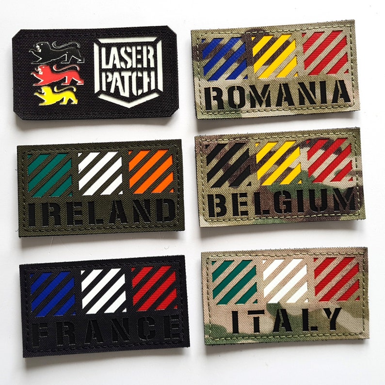 Romania Flag Tactic Laser Cut Cordura Patch With Velcro Etsy