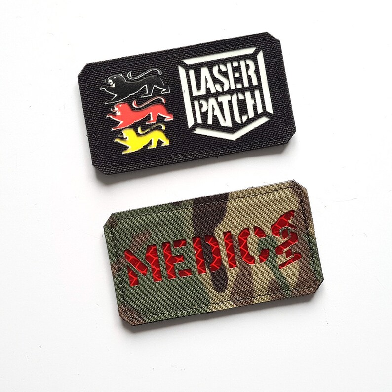 Patch Cordura Medic découpé au laser 3,5x1,9 avec Velcro image 2