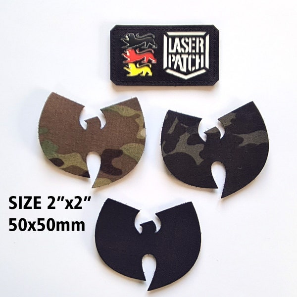 Wu Tang Clan 2"x2" Laser Cut Cordura Patch with Velcro 50 x 50 mm