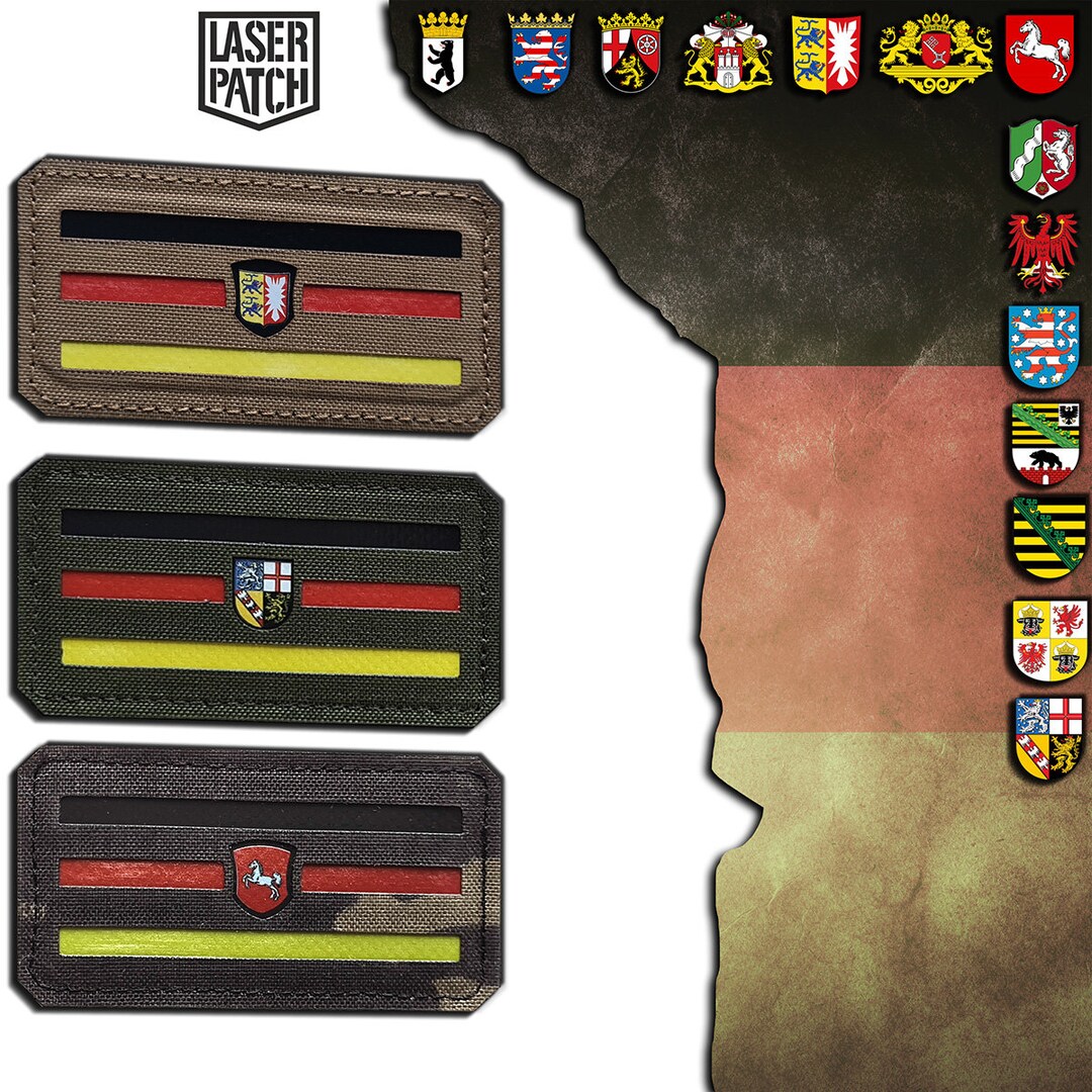 Germany Deutschland Bundesalnd Laser Cut Cordura Patch With Velcro - Etsy