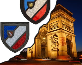 Drapeau France Drapeau Français Tricolore Armée Tricolor Lasercut Patch avec Velcro