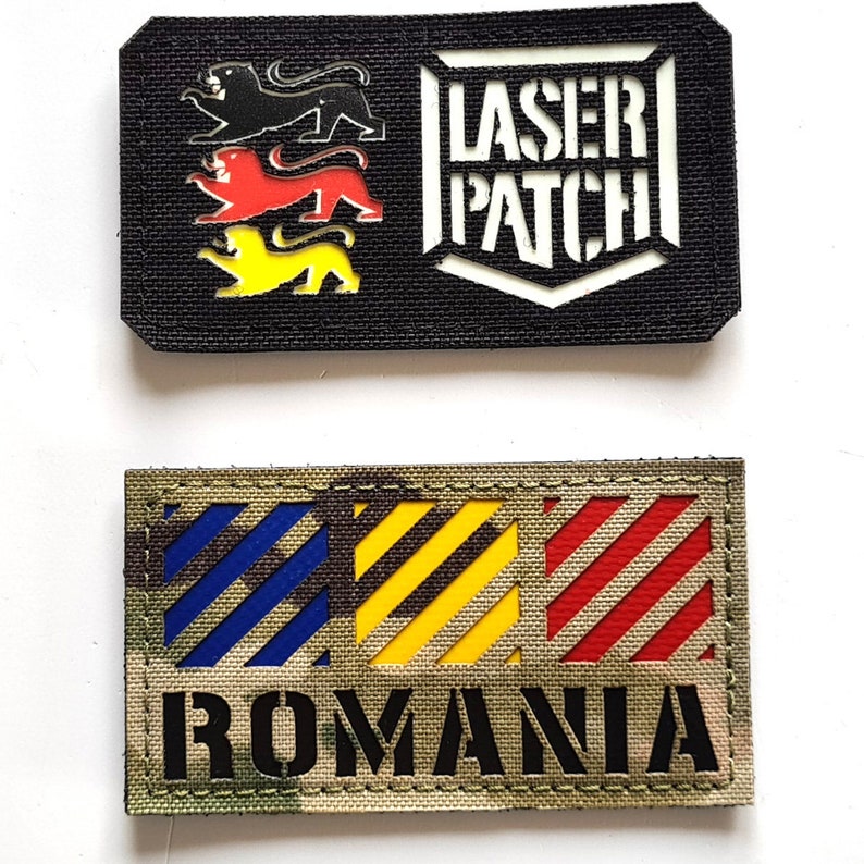 Romania Flag Tactic Laser Cut Cordura Patch With Velcro Etsy