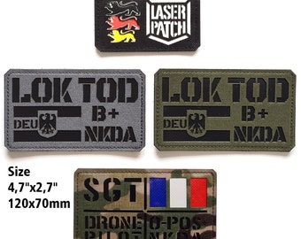 You Name 4,7"x2,7" Callsign Laser Cut Cordura Patch with Velcro 120x70mm