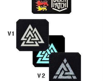 Triangle Logo 2"x2" Valknut Viking Age Laser Cut Cordura Patch with Velcro