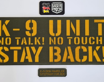 Jumbo Custom Text Callsign Laser Cut Cordura Patch with Velcro 220 x 100 mm 8.7"x3.9"