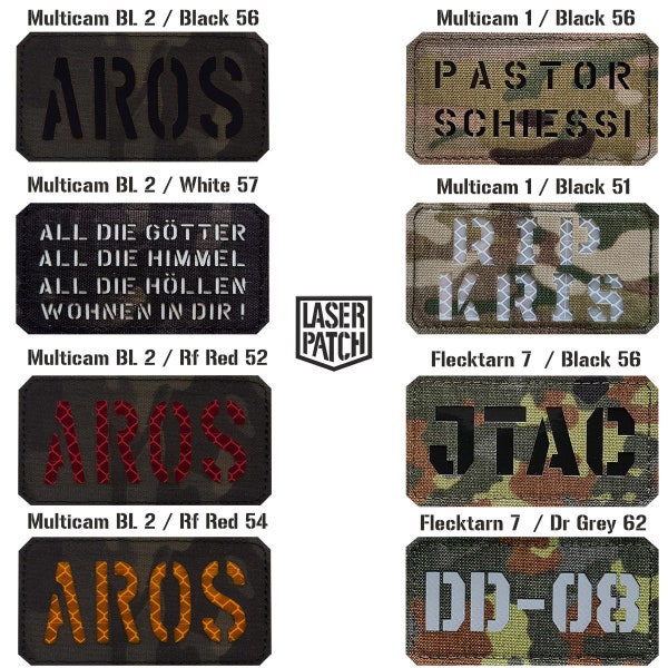 You Name Callsign Laser Cut Cordura Patch mit Klett 90x50mm