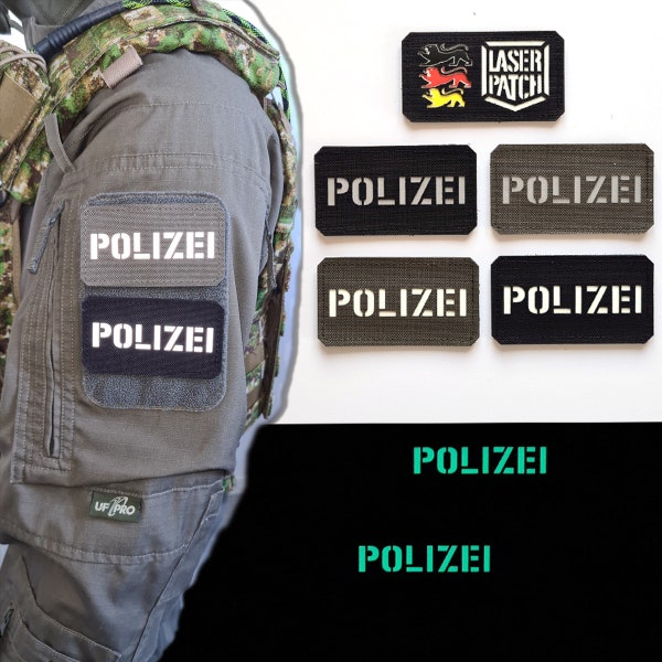 Polizei Police Germany Laser Cut Cordura Patch with Velcro