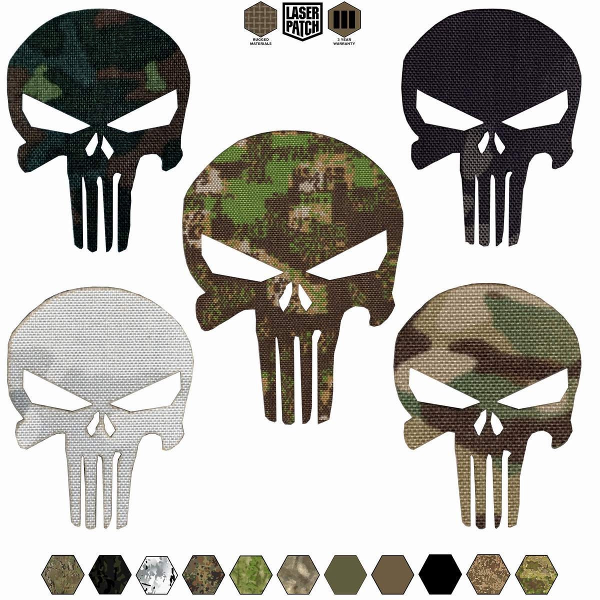 CUSTOM 3.5x2 90х50 Mm Morale Tactical Skull Punisher PATCH