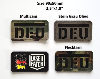 DEU Deutschland Germany Laser Cut Cordura Patch with Velcro