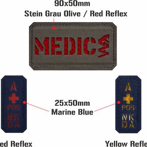 Patch Cordura Medic découpé au laser 3,5x1,9 avec Velcro image 4