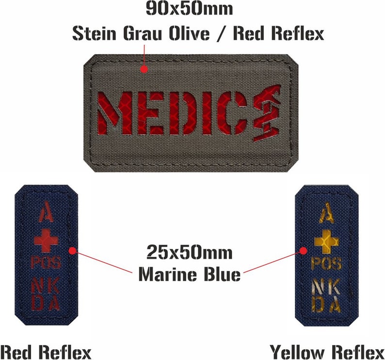 Patch Cordura Medic découpé au laser 3,5x1,9 avec Velcro image 4