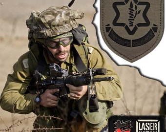 Israël 3"x3.5" Patch Cordura découpé au laser de l'armée israélienne avec Velcro