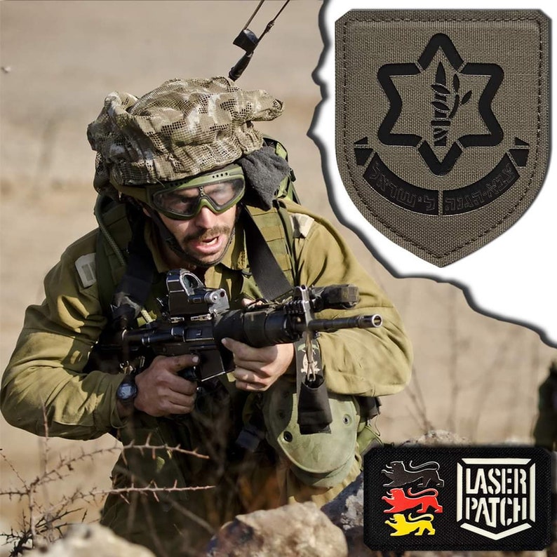 Israel 3x3.5 Army IDF Lasercut Cordura Patch with Velcro image 1