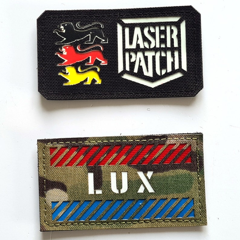Luxembourg Flag Tactic Laser Cut Cordura Patch With Velcro Etsy