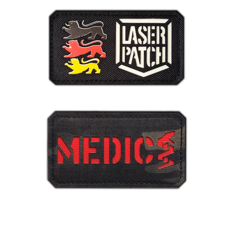 Patch Cordura Medic découpé au laser 3,5x1,9 avec Velcro image 3