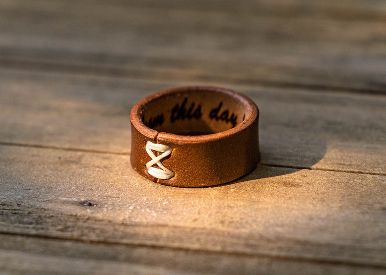 Leather Ring Horween Cordovan image 3