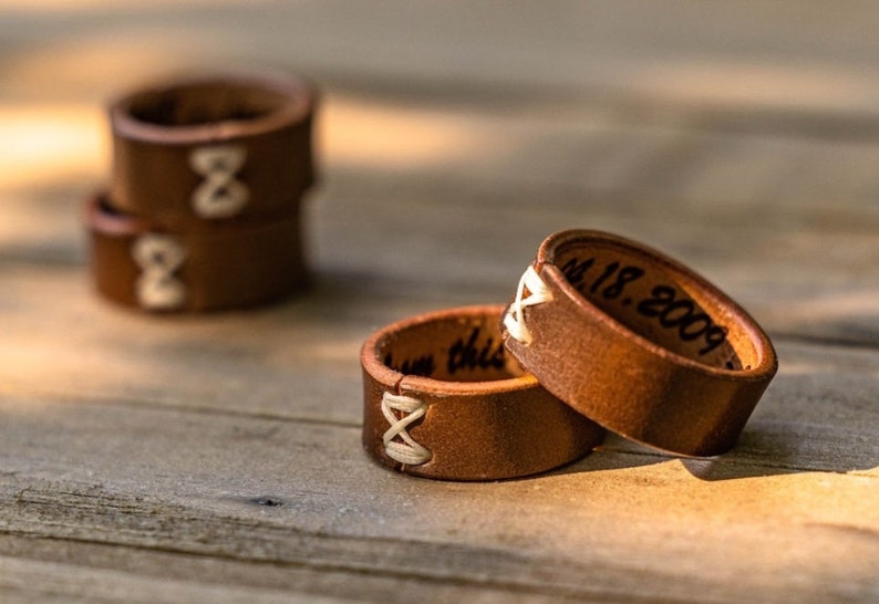 Leather Ring Horween Cordovan image 5