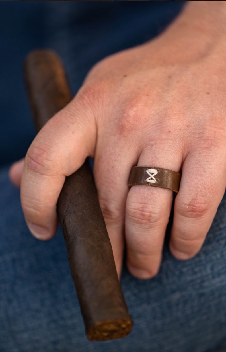 Leather Ring Horween Cordovan image 10