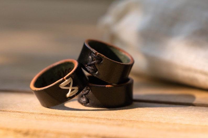 Leather Ring Horween Cordovan image 2