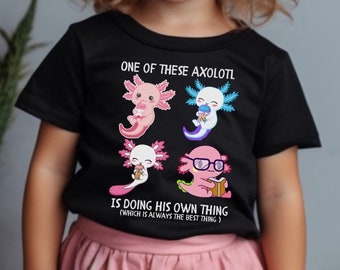 T-shirt axolotl pour enfants, cadeau pour les amateurs de lecture, cadeau pour jeune lectrice, cadeau pour encourager la lecture, cadeau pour maman qui aime lire à la rentrée