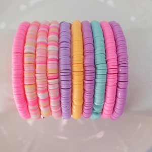 Lot de 10 bracelets d&#39;amitié en perles, cadeau meilleur ami, bracelet d&#39;échange avec noms ou chiffres