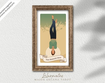 La Inspiratriz TAROT ARCANA - Art Prints - The Hanged Man - Original High Res POSTER - Instant Download - Exclusive Wall Art Tarot Lovers