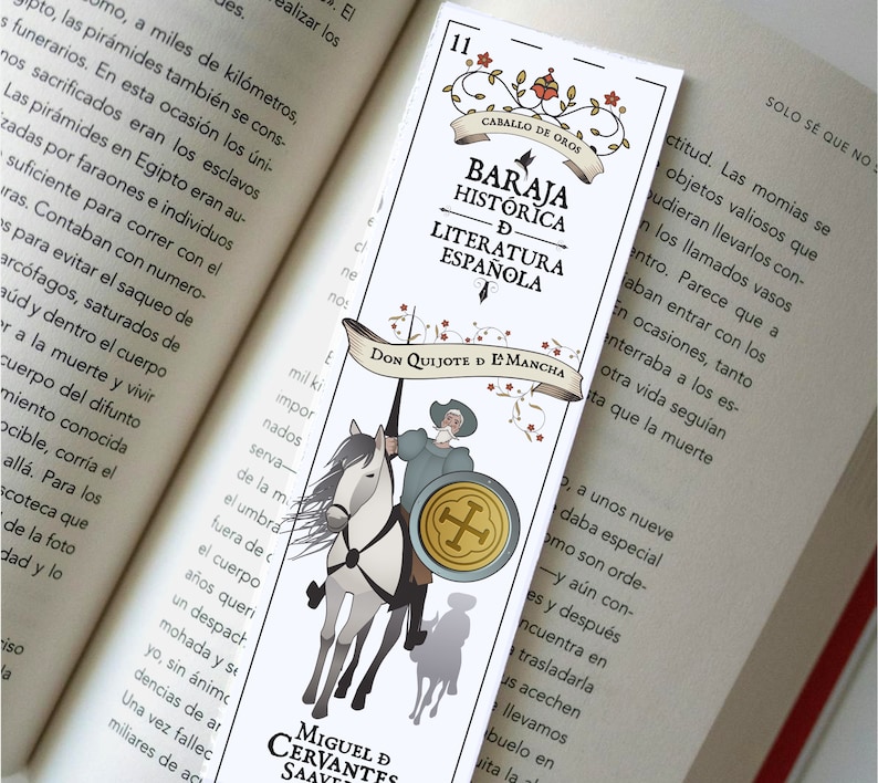 12 PRINTABLE BOOKMARKS Historic Spanish Literature. Playing Cards ART Print. Spanish Deck. Digital Download. Bookmark Ready to Print. image 8