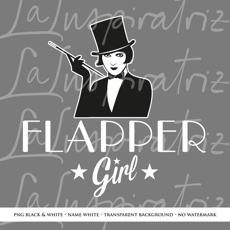 Original FLAPPER GIRL Design, Retro 1920s Fashion, Digital Download PNG ...