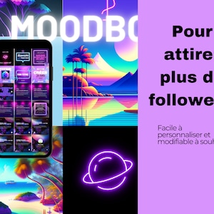 Neon Instagram Post on CANVA - Assistant - CANVA Template for Social Media - Instagram Post