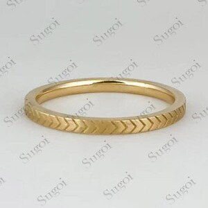 18k Yellow Gold Band (2mm) / Classic Dome / Polished / Comfort Fit / Men&#39;s Women&#39;s Wedding Ring / Simple Plain Band