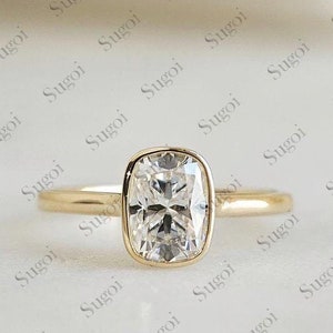 Lab Grown Elongated Cushion Engagement Ring / VS1/2 F Lab Grown Engagement Ring / Cushion Diamond Ring / IGI Diamond Ring / Lab Created