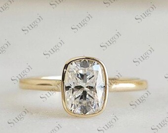 Lab Grown Elongated Cushion Engagement Ring / VS1/2 F Lab Grown Engagement Ring / Cushion Diamond Ring / IGI Diamond Ring / Lab Created