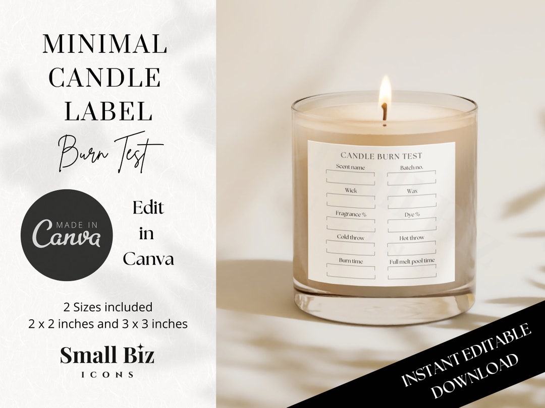 Candle Burn Test Label Burn Test Label Candle Burn Test Label Template
